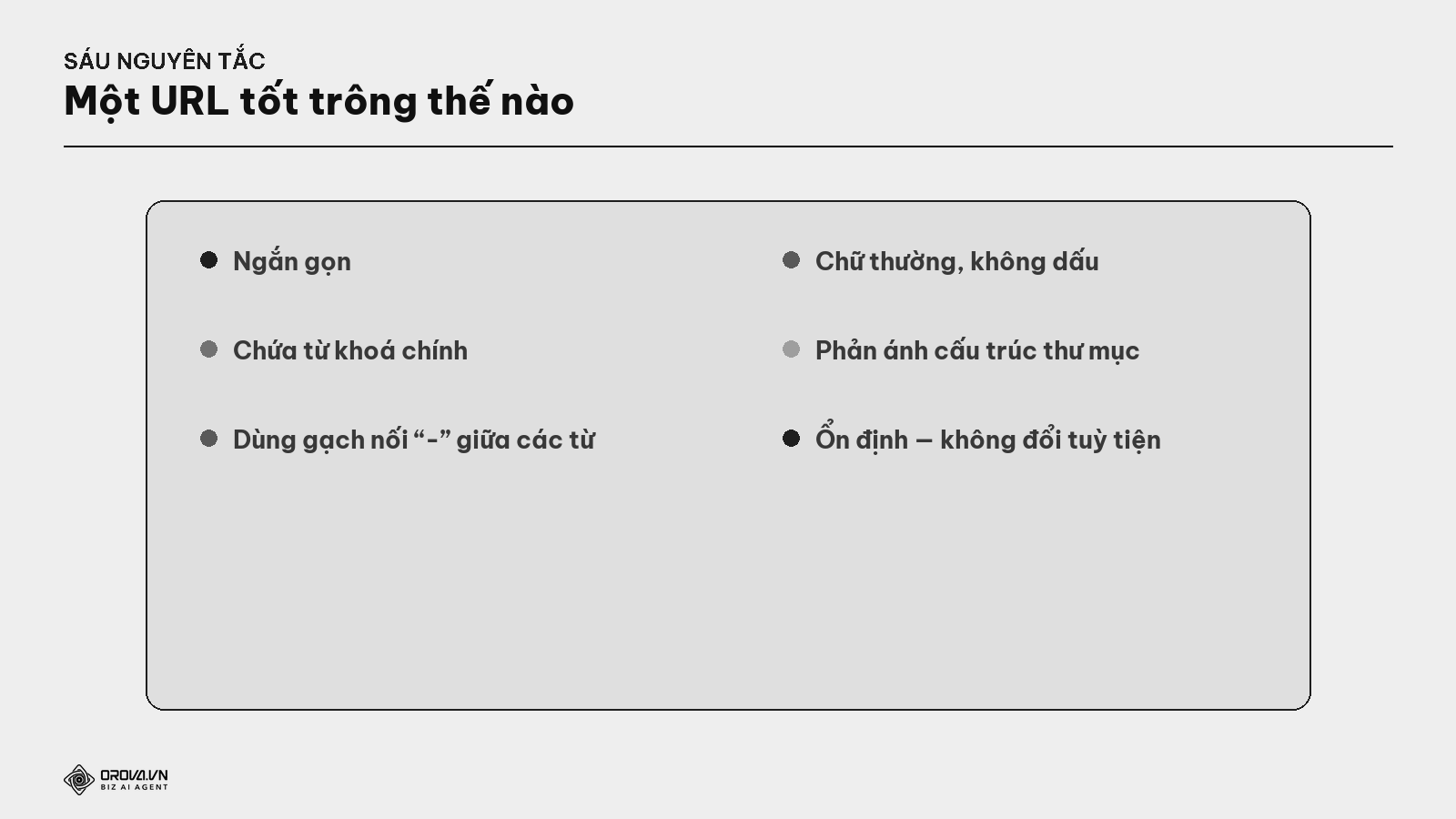 Sáu nguyên tắc URL tốt