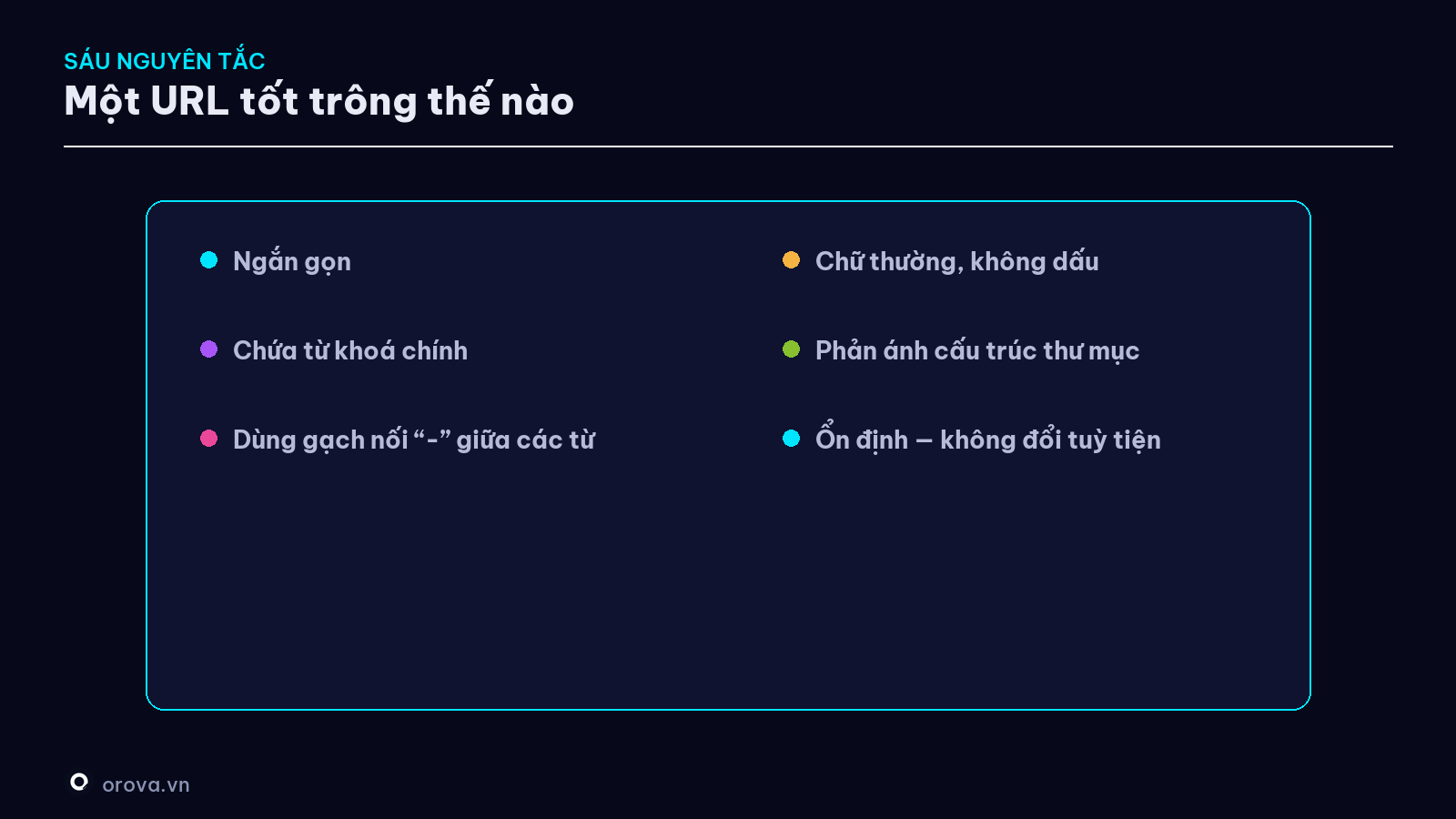 Sáu nguyên tắc URL tốt