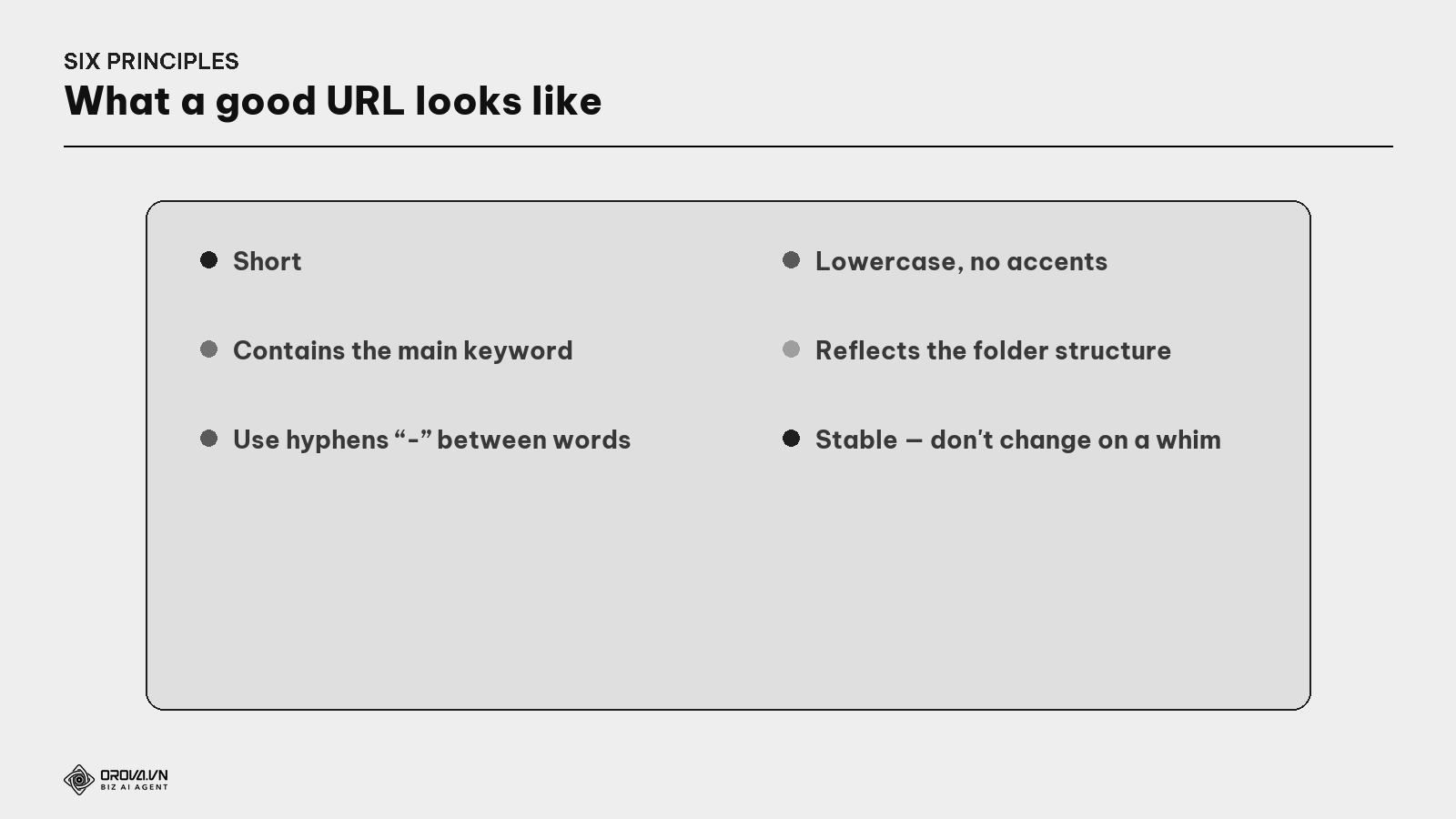 Six principles of a good URL