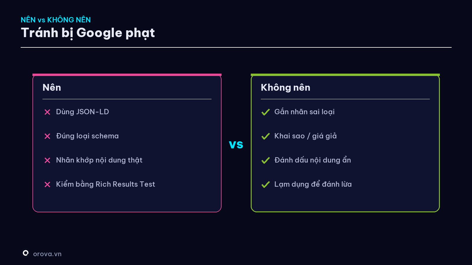 Việc nên & không nên với structured data