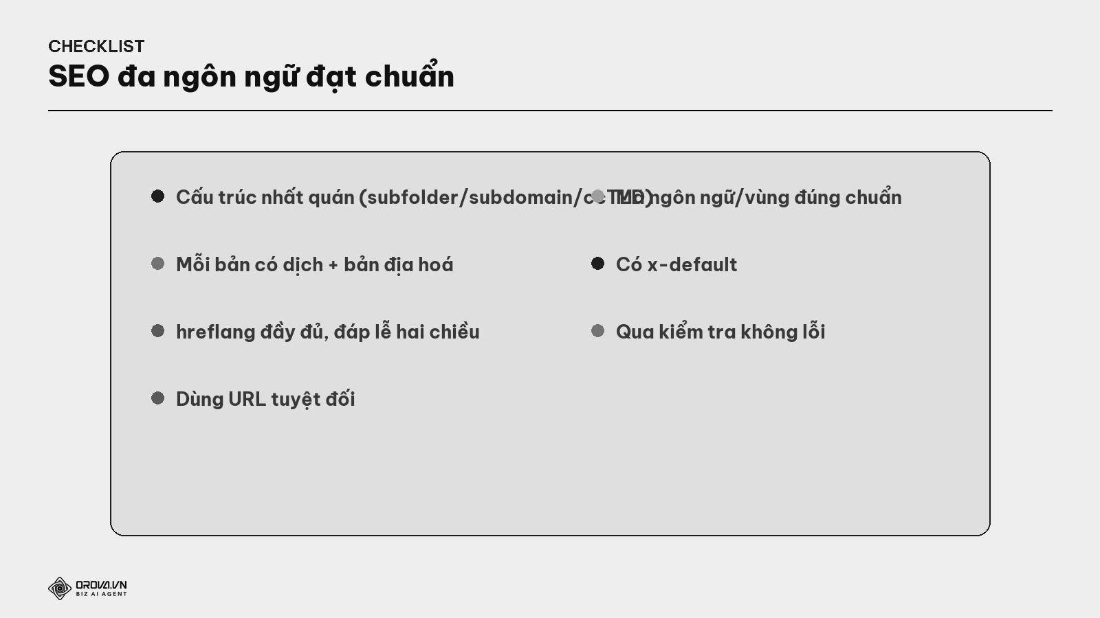 Checklist SEO đa ngôn ngữ đạt chuẩn