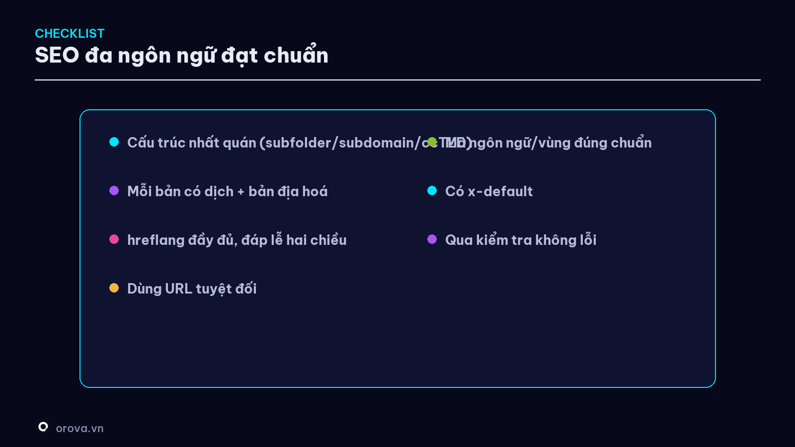 Checklist SEO đa ngôn ngữ đạt chuẩn