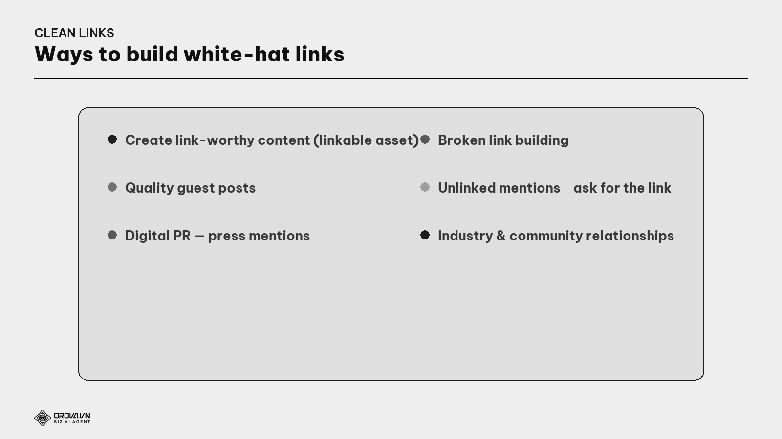 Ways to build clean links
