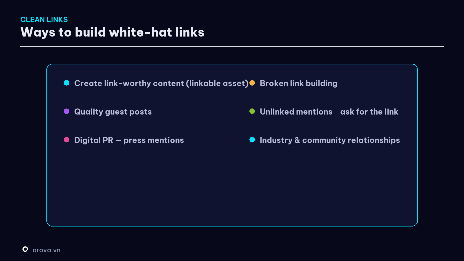 Ways to build clean links