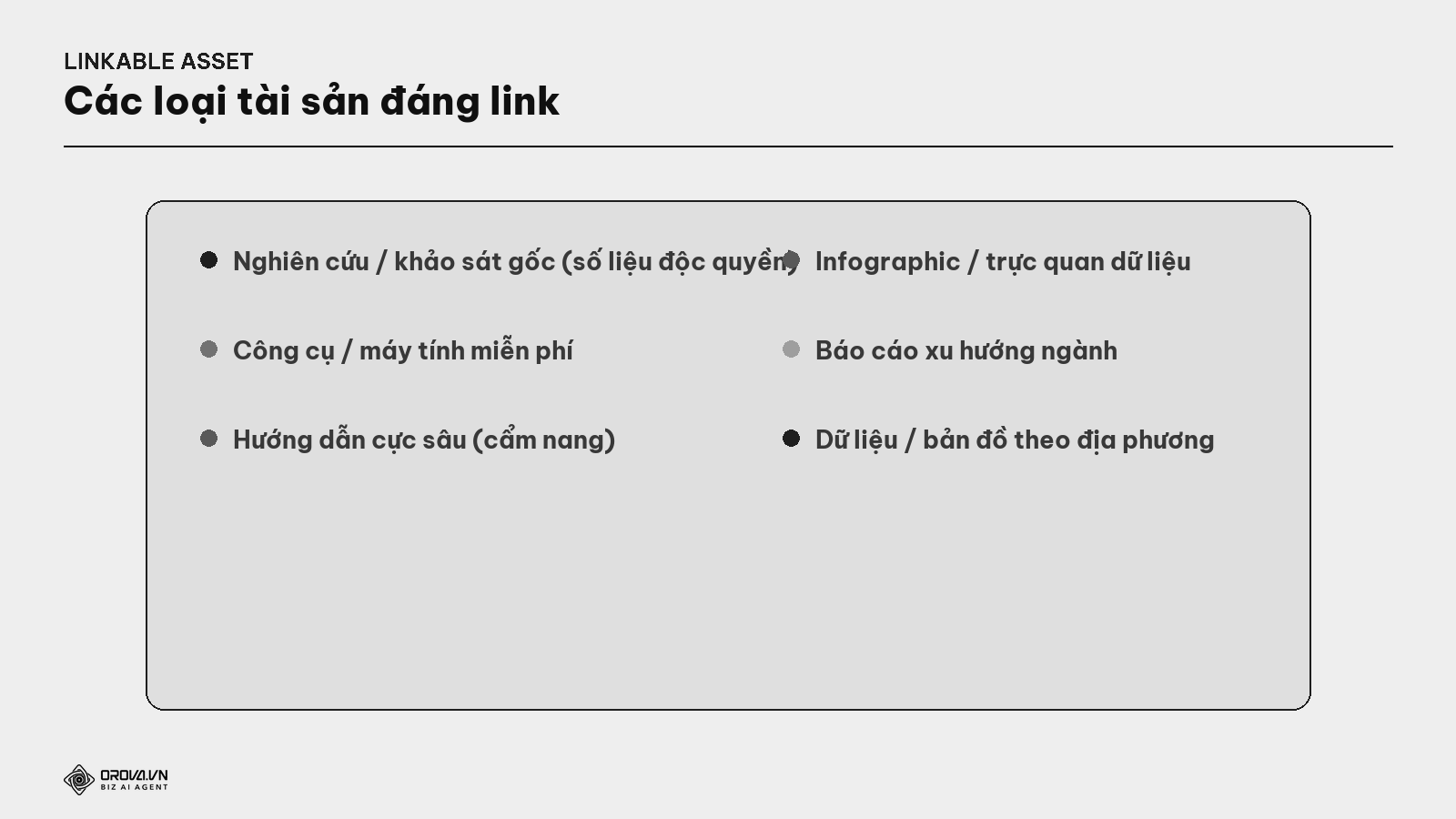 Các loại linkable asset