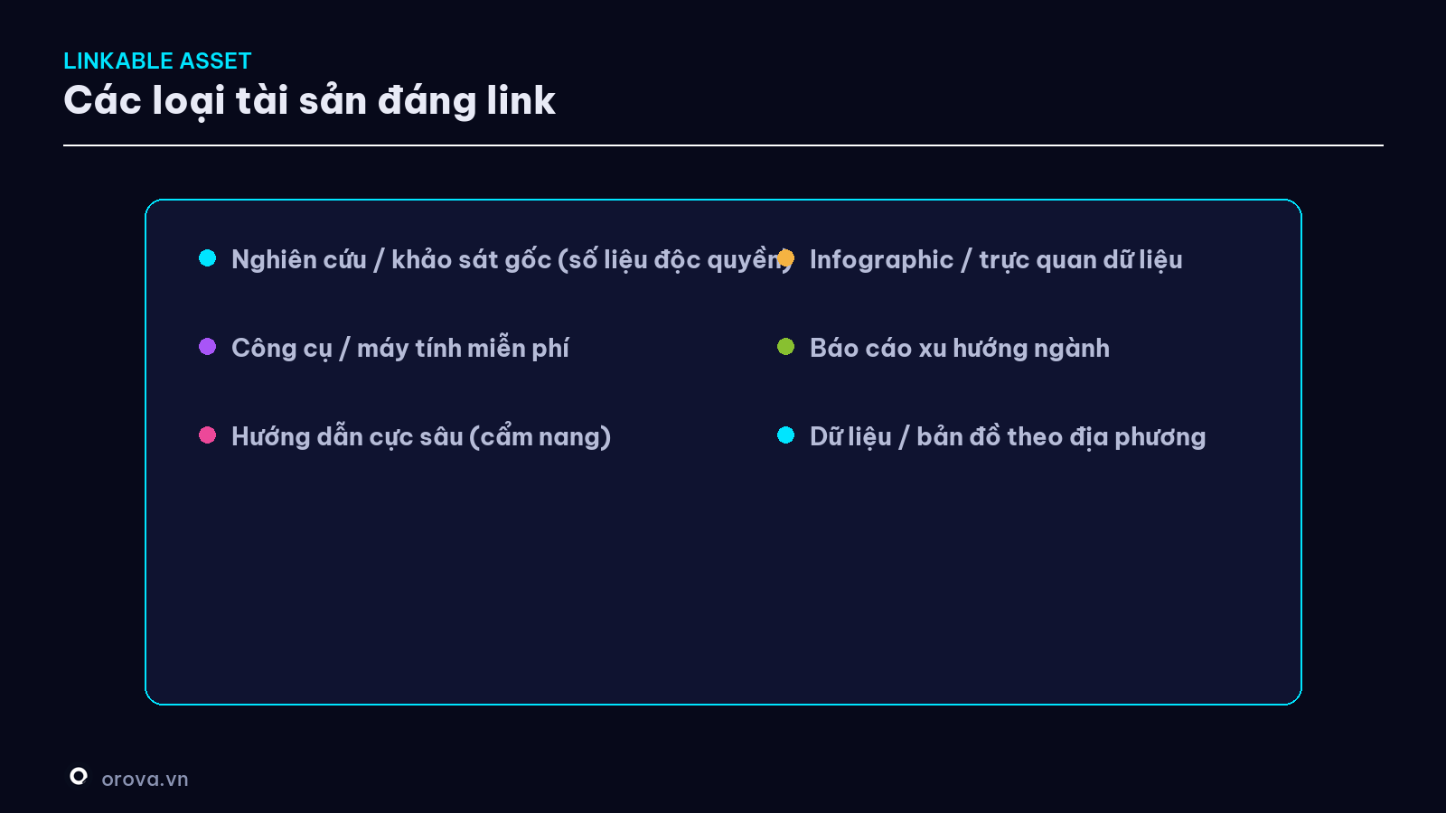 Các loại linkable asset