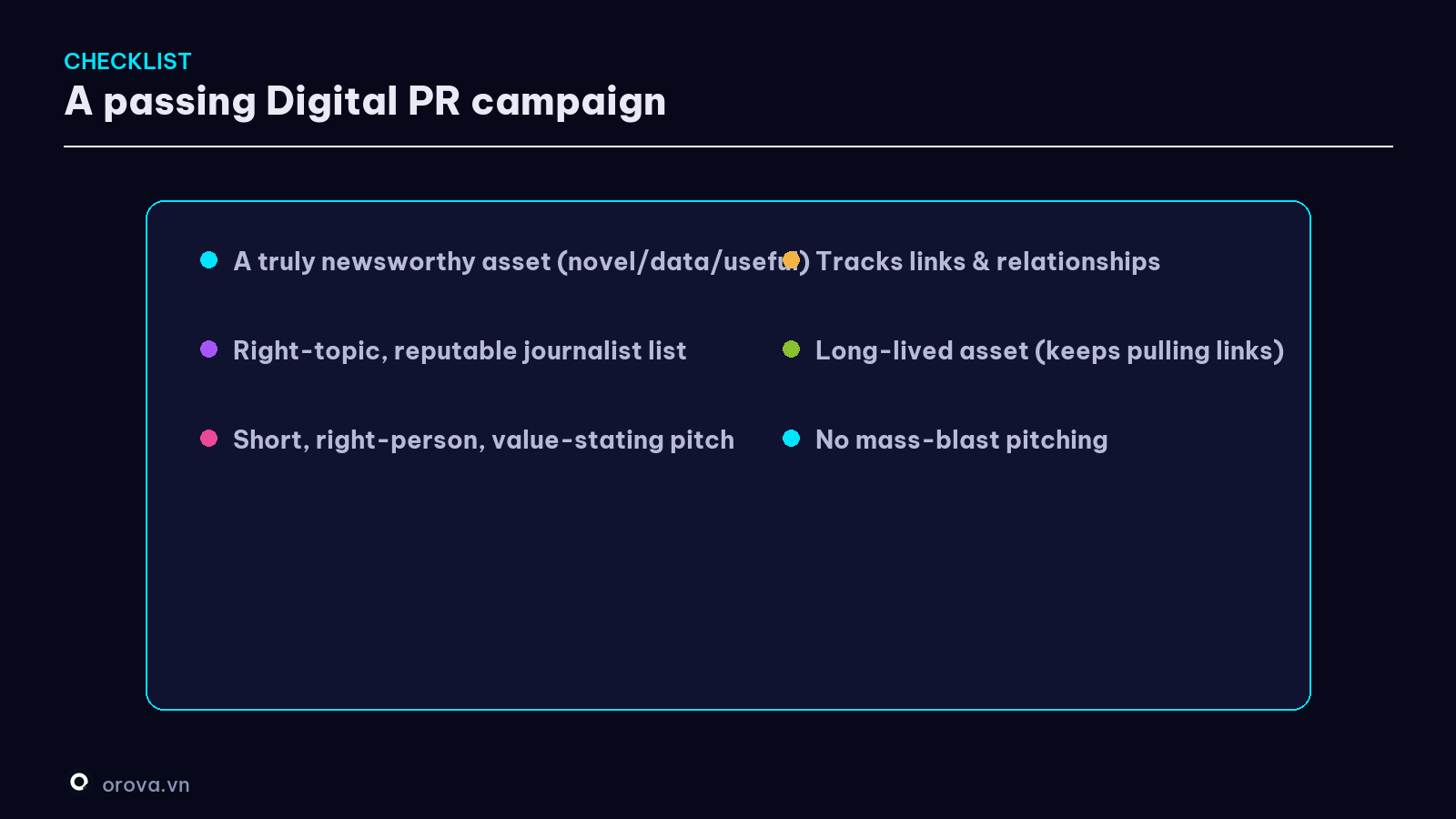 A passing Digital PR campaign checklist