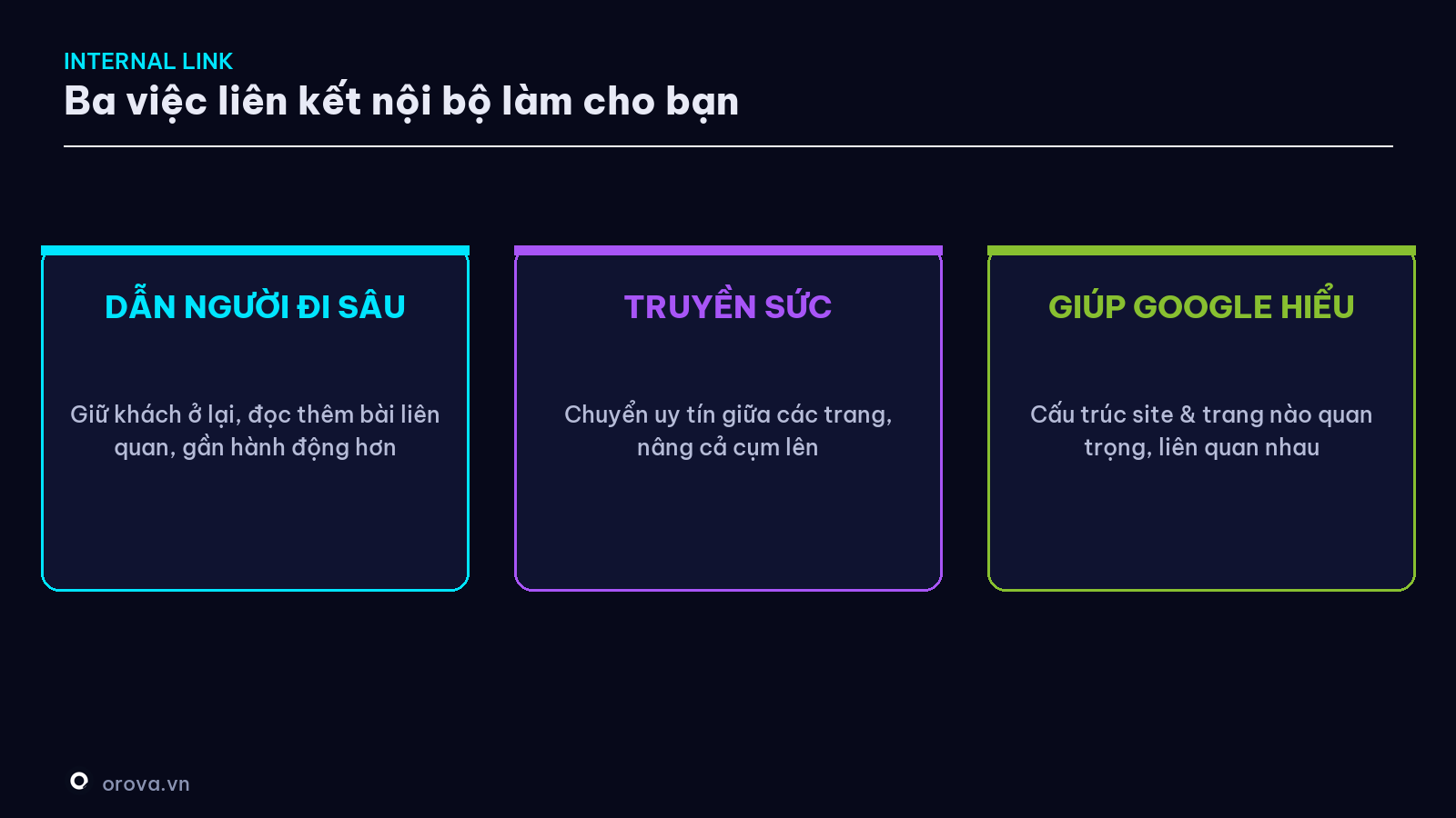 Ba việc internal link làm