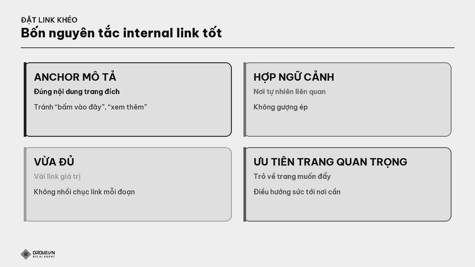 Bốn nguyên tắc đặt internal link tốt
