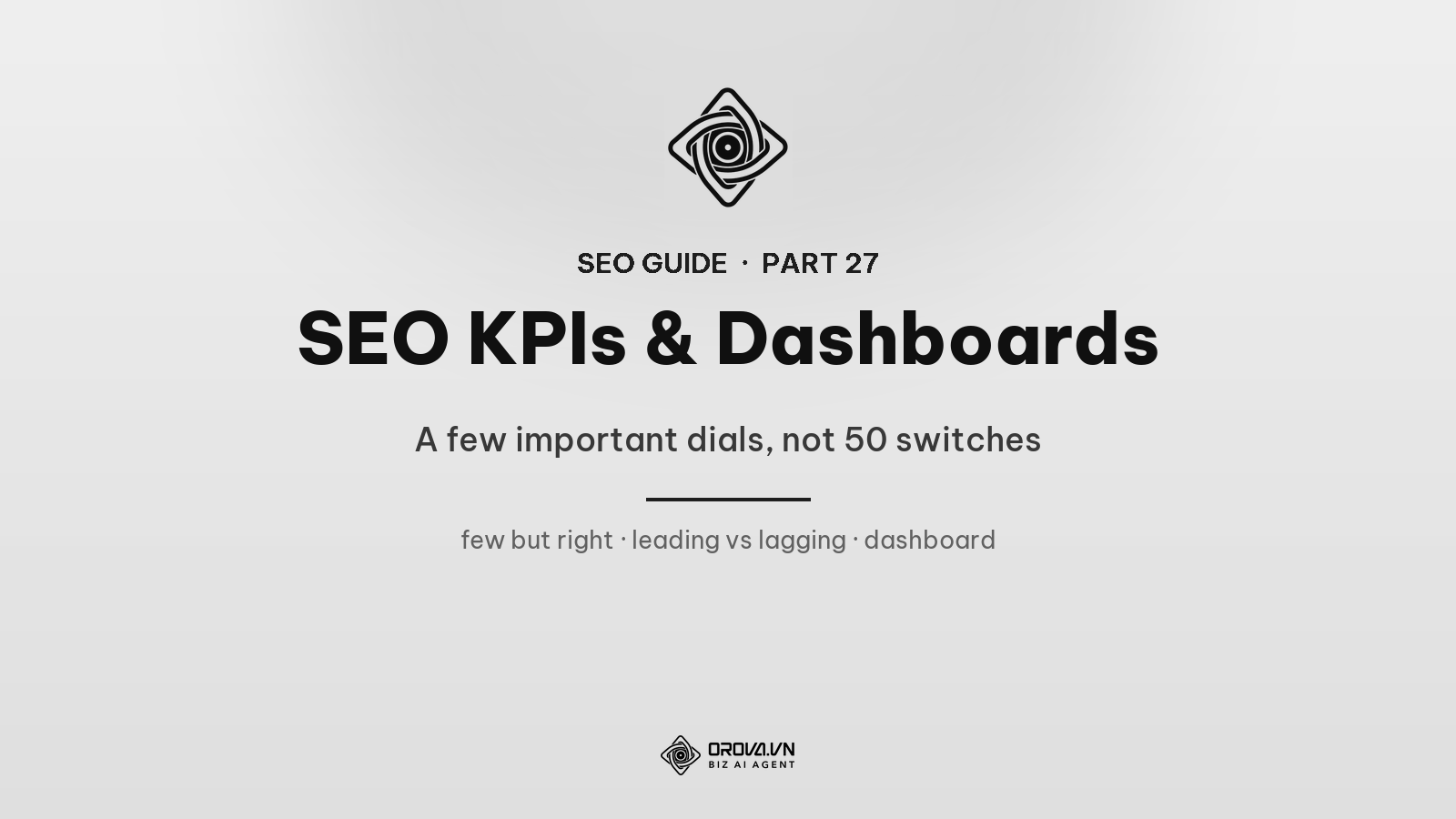SEO KPIs & Dashboards for Leadership: A Few Important Dials, Not 50 Switches