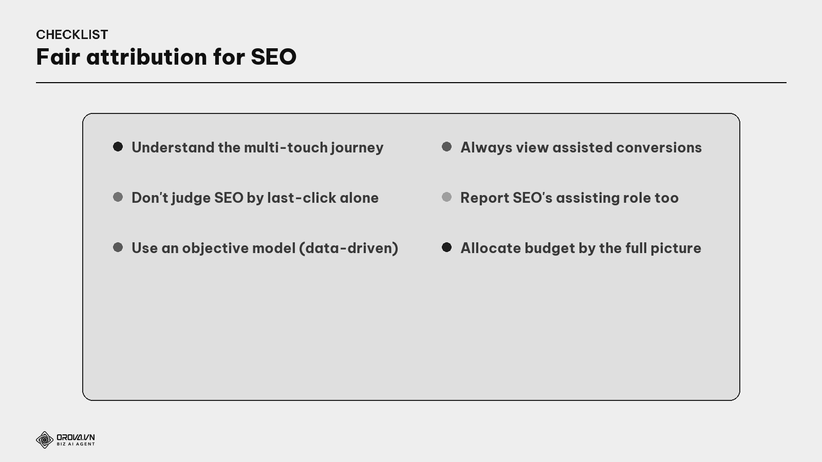 A fair-attribution checklist for SEO