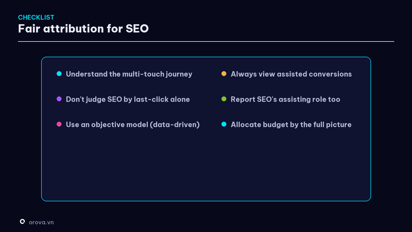 A fair-attribution checklist for SEO