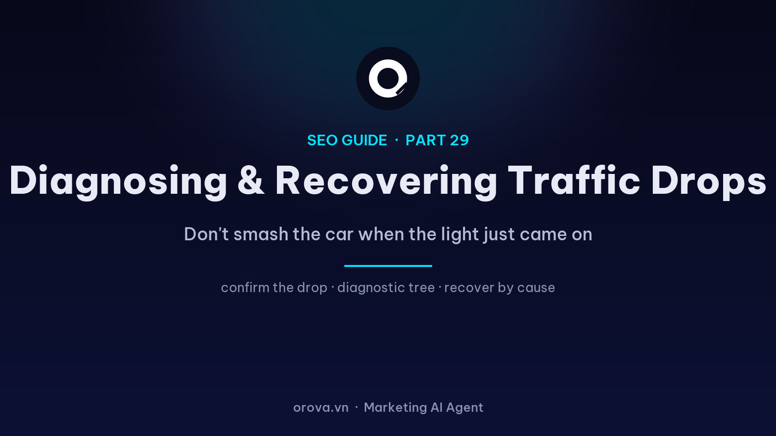 Diagnosing & Recovering Traffic Drops, the Complete Guide: Don't Smash the Car When the Light Just Came On
