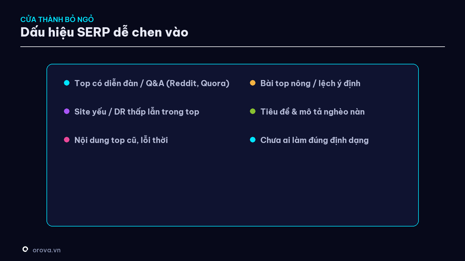 Dấu hiệu một trang kết quả DỄ chen vào