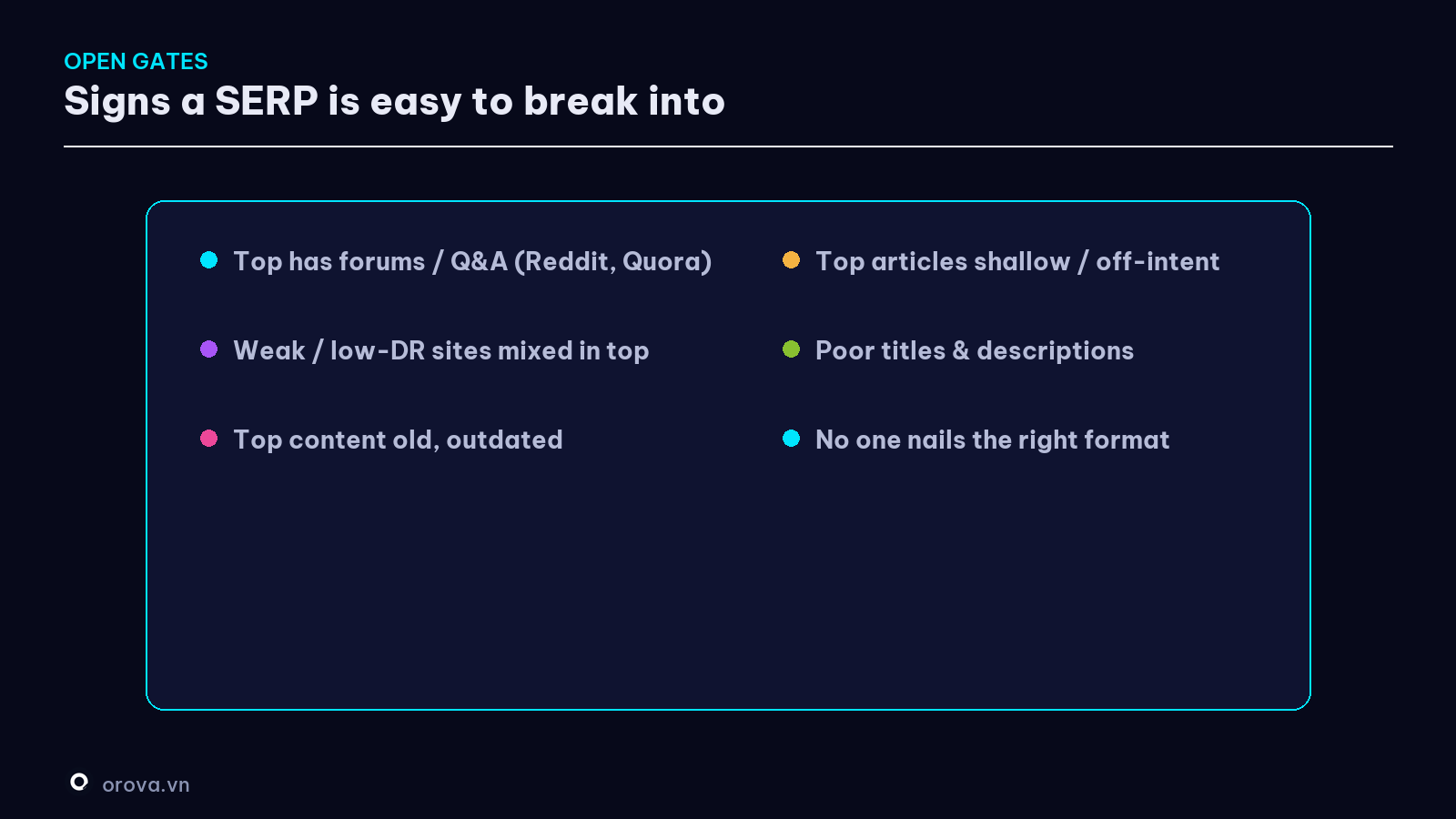 Signs of a results page that's EASY to break into