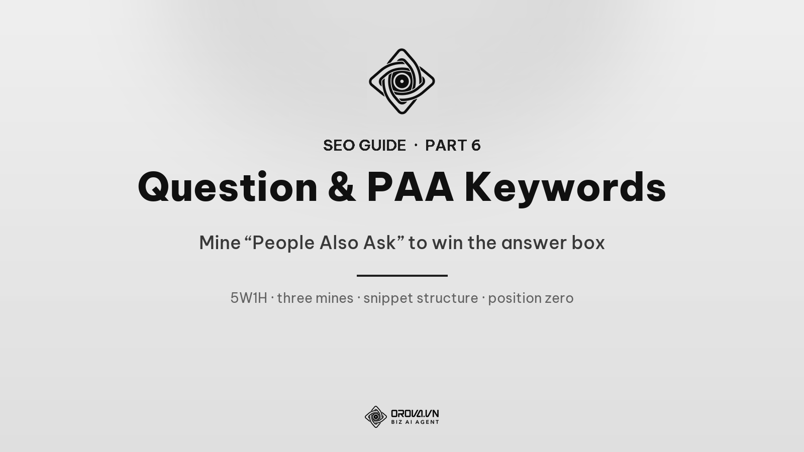 Question Keywords: Mine “People Also Ask” to Win the Answer Box