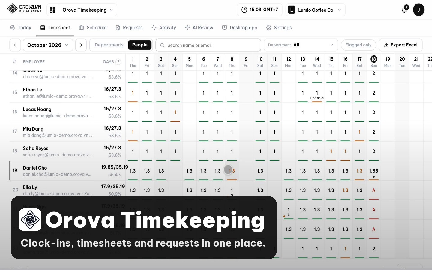 See where the hours go
